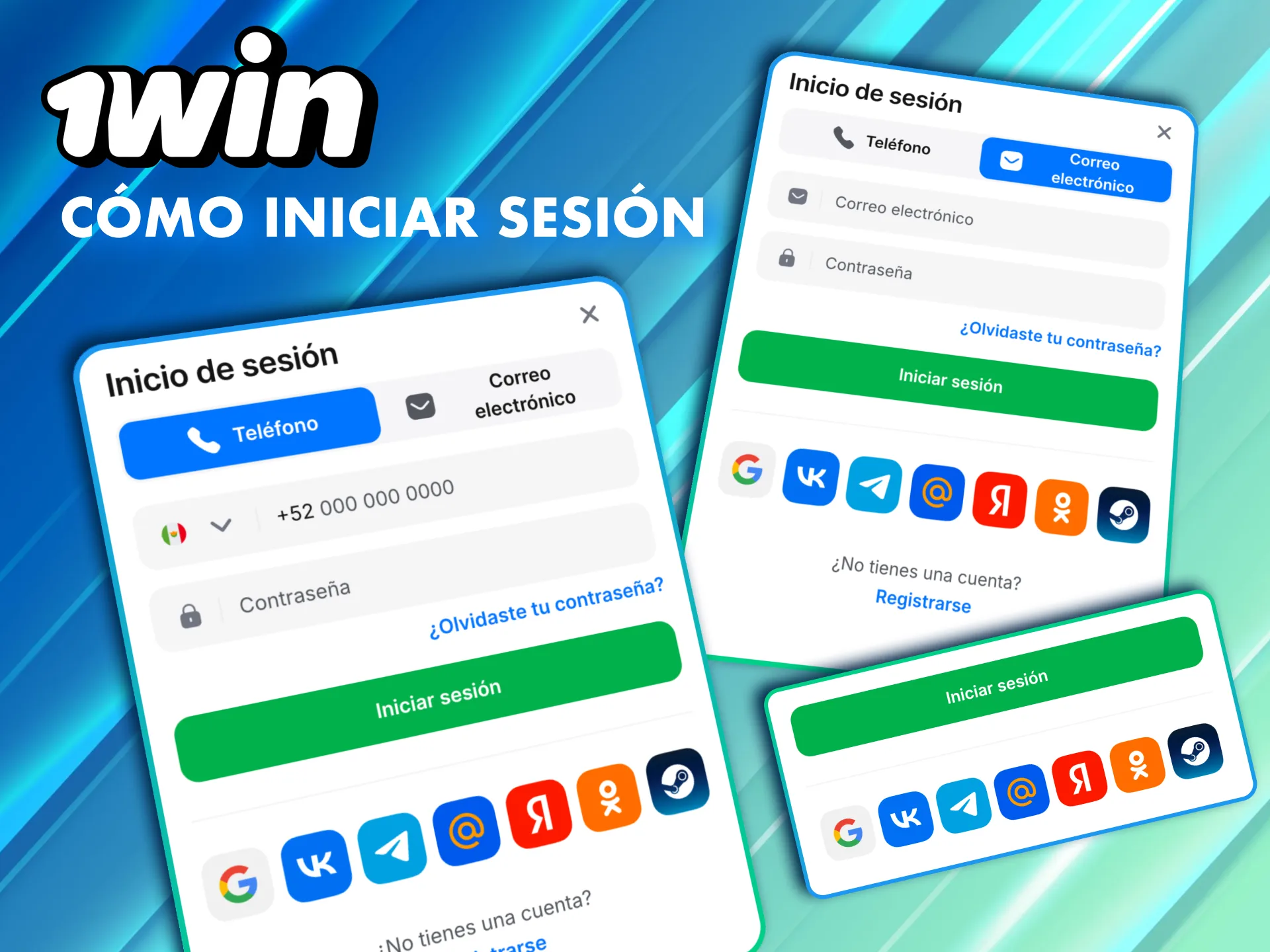 Inicia sesi&oacute;n en tu cuenta 1Win M&eacute;xico desde web o app.
