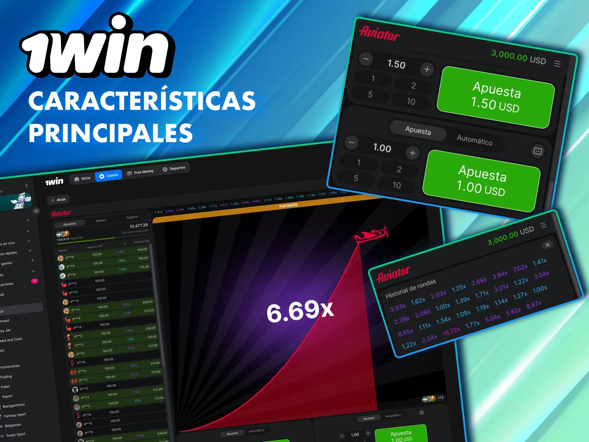 1Win ofrece Aviator con historial de cuotas y chat en tiempo real para jugadores activos.