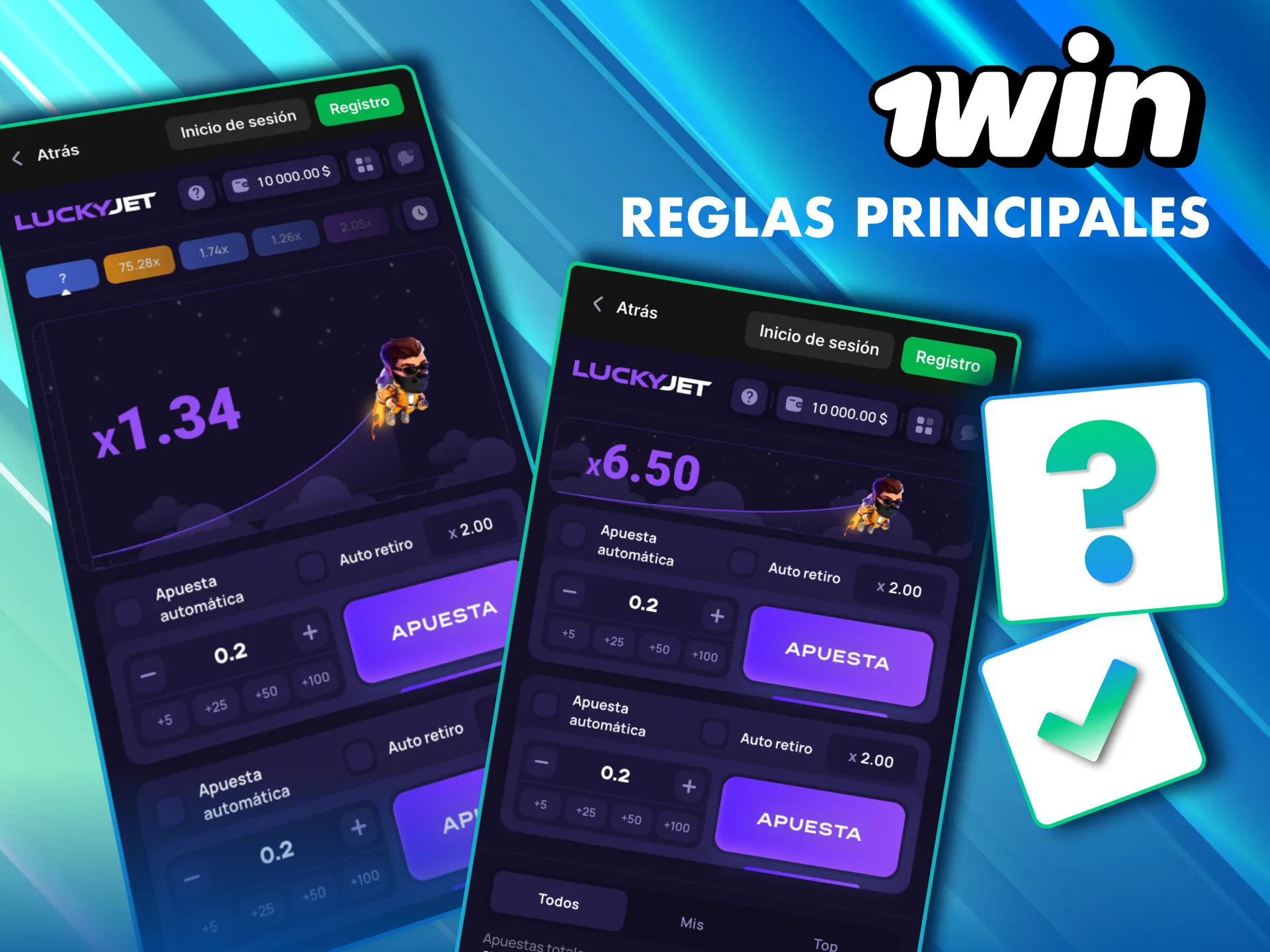 1Win México explica las reglas clave de Lucky Jet para evitar errores.
